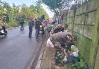 Anggota Koramil 2415/Margahayu Karya Bakti Bersama Warga Binaan di Kecamatan Margaasih